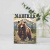 Carte Postale Montana Grizzly Vintage (Debout devant)