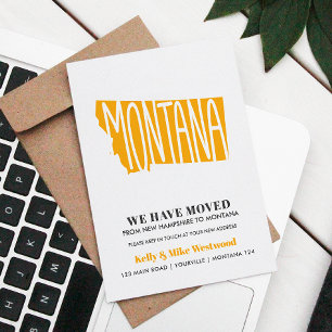 Carte Postale MONTANA Nous avons déménagé Nouvelle adresse Nouve