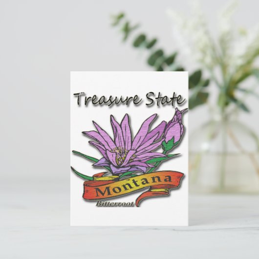 Carte Postale Montana Treasure State Bitterroot (Debout devant)