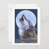 Carte Postale Montana Wolf Howling (Devant / Derrière)