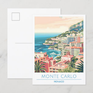 Carte Postale Monte Carlo Monaco Vintage voyage