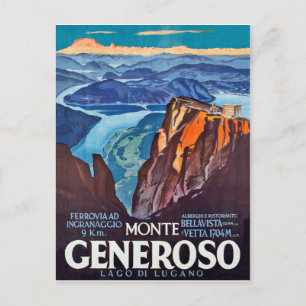 Carte Postale Monte Generoso, lac de Lugano, vue depuis la monta
