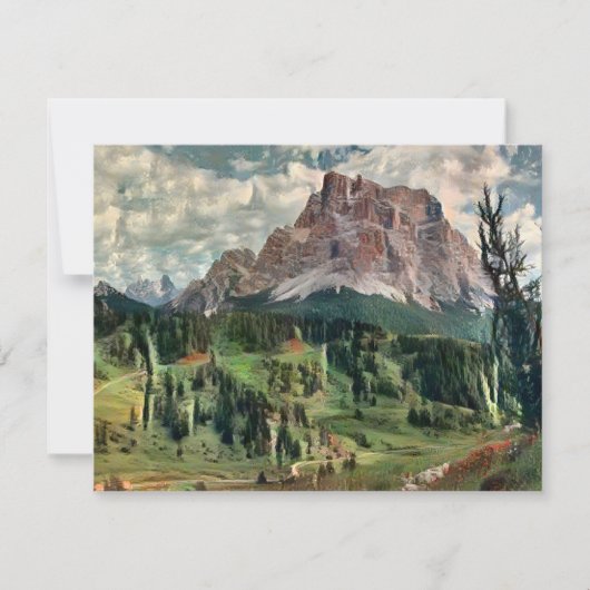 Carte postale Monte Pelmo Painting (Devant)