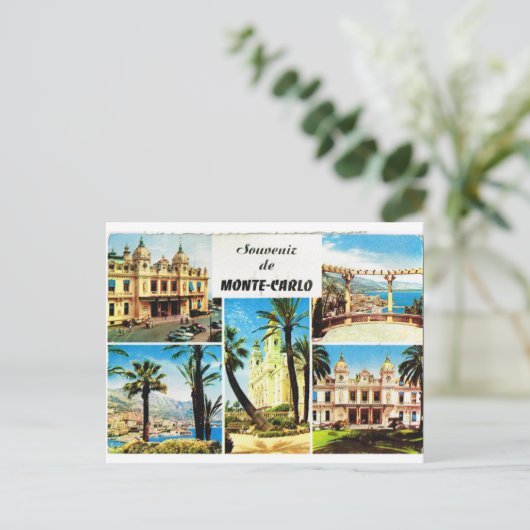 Carte Postale Montecarlo, vue multiple précoce (Debout devant)