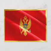 Carte Postale Monténégro - Drapeau qui flotte - (Devant)