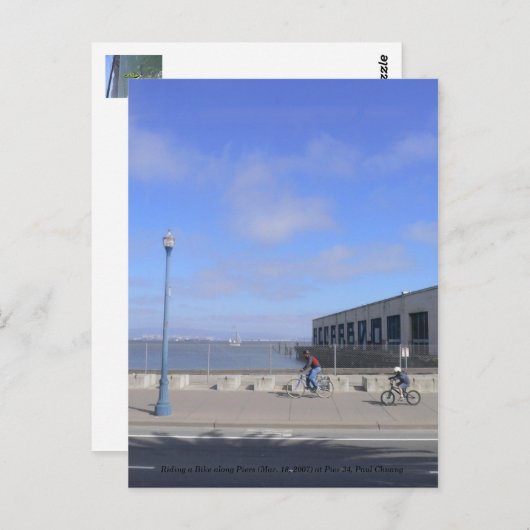 Carte Postale Monter à vélo le long de Piers... (Devant / Derrière)