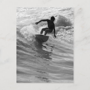Carte Postale Monter En Niveaux De Gris De Vague