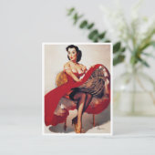 Carte Postale Monter la pointe de la jupe (Debout devant)