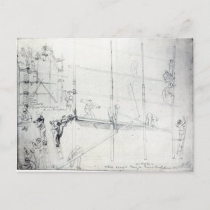 Carte Postale Monter l'échafaudage devant la maison de Craig