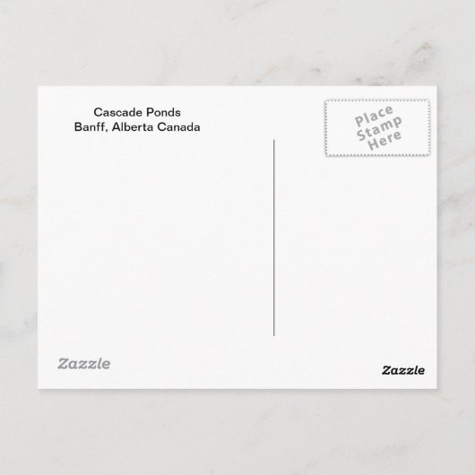 Carte Postale Monter l'exécution à partir des étangs en cascade (Dos)