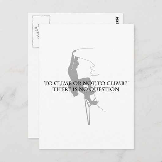 Carte Postale Monter ou ne pas grimper.. (Devant / Derrière)