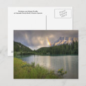 Carte Postale Monter Rundle Rainbow, Étangs Cascade (Devant / Derrière)