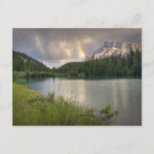 Carte Postale Monter Rundle Rainbow, Étangs Cascade