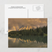 Carte Postale Monter Rundle Rainbow, Étangs Cascade (Devant / Derrière)