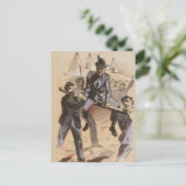 Carte Postale Monter sur le chemin de fer de la guerre civile (Debout devant)