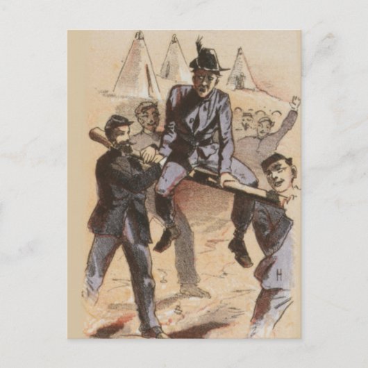 Carte Postale Monter sur le chemin de fer de la guerre civile (Devant)