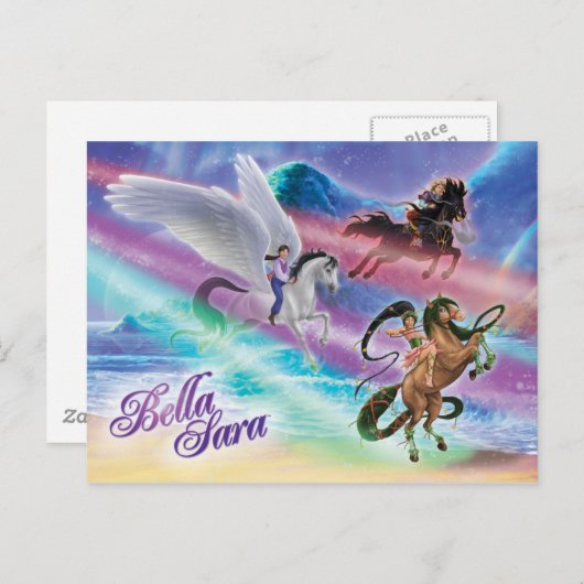 Carte Postale Monter sur Moonbeams (Devant / Derrière)