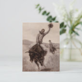 Carte Postale Monter un taureau | Elling William Gollings (Debout devant)