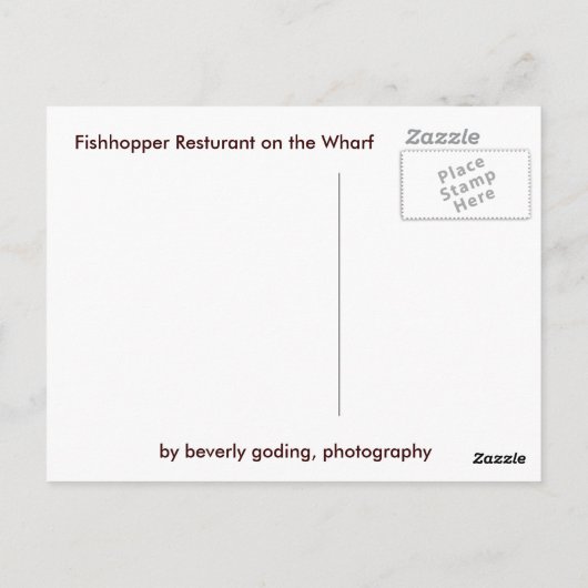 Carte Postale Monterey (Dos)