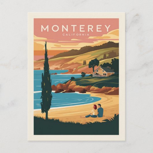 Carte Postale Monterey California Beach (Devant)