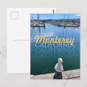 Carte postale Monterey California Seagull and Sail (Devant / Derrière)