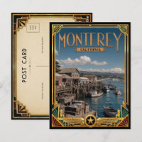 Monterey Californie Art Déco Vintage Âge d'Or
