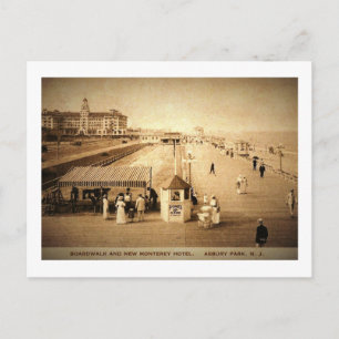 Carte Postale Monterey Hotel, Boardwalk, Asbury Park, NJ Vintage
