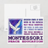 Carte Postale Montessori Dove (Devant / Derrière)