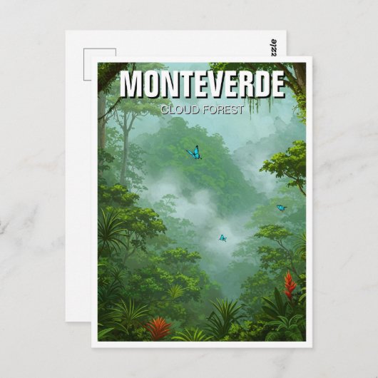 Carte Postale Monteverde Forêt nuageuse Costa Rica Voyage (Devant / Derrière)