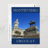 Carte Postale montevideo plaza uruguay (Devant / Derrière)