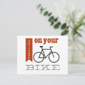 Carte Postale Montez sur votre vélo (Debout devant)