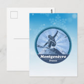 Carte Postale Montgenèvre Station de ski - Skieur (Devant / Derrière)