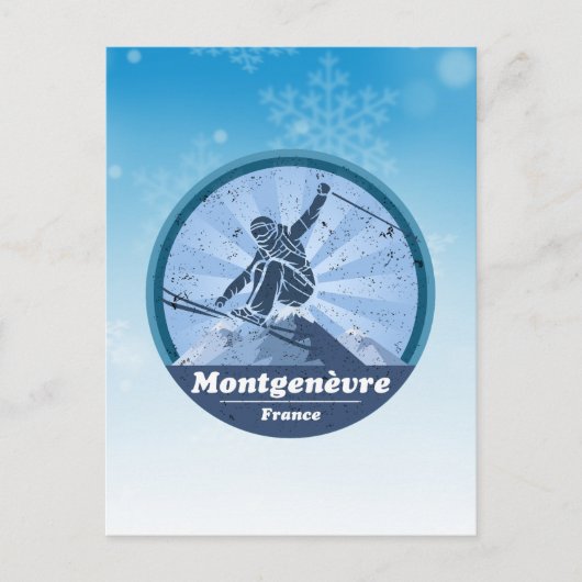 Carte Postale Montgenèvre Station de ski - Skieur (Devant)