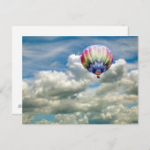 Carte postale - Montgolfière dans les nuages (Devant / Derrière)