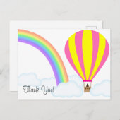 Carte postale Montgolfière - Fond blanc (Devant / Derrière)