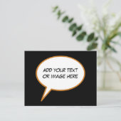 Carte Postale montgolfière personnalisable de discours de dessin (Debout devant)