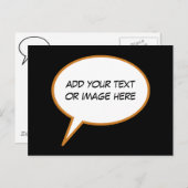 Carte Postale montgolfière personnalisable de discours de dessin (Devant / Derrière)