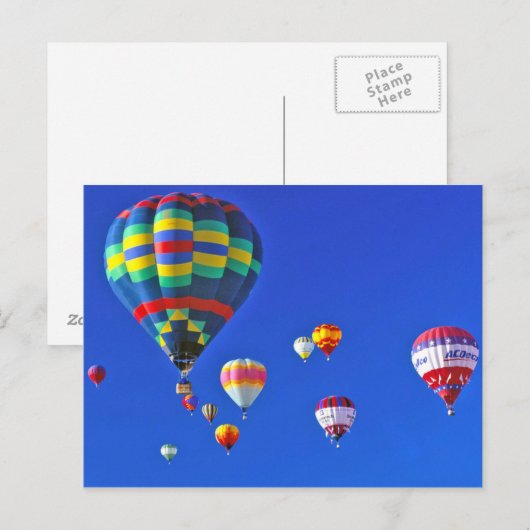 Carte Postale montgolfières (Devant / Derrière)