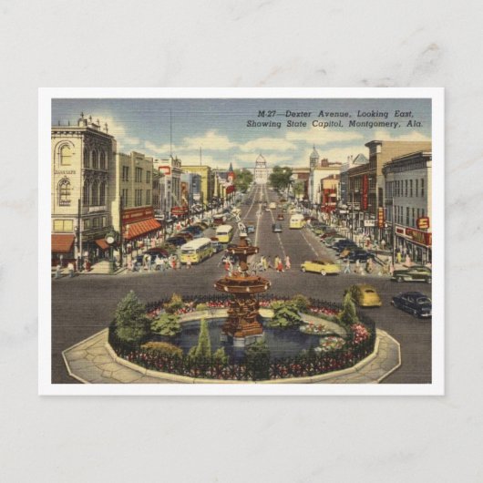 Carte Postale Montgomery AL Dexter Ave 1940 (Devant)