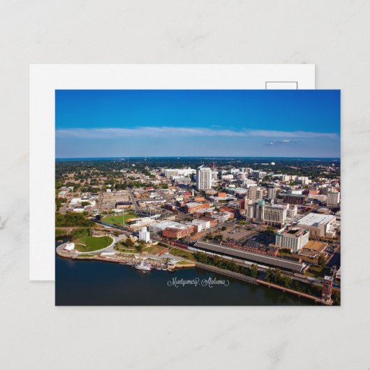 Carte Postale Montgomery, Alabama vue aérienne, (Devant / Derrière)