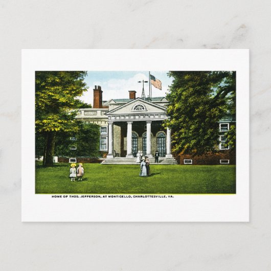 Carte Postale Monticello, Charlottesville, Virginie (Devant)