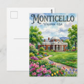 Carte Postale Monticello États-Unis (Devant / Derrière)