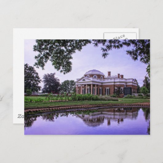Carte postale Monticello Reflection (Devant / Derrière)