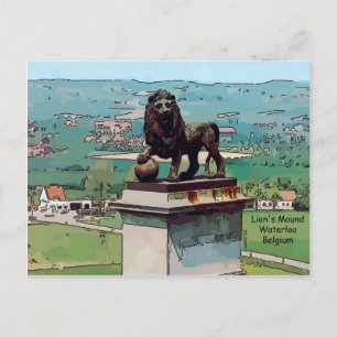 Carte Postale Monticule de lion au champ de bataille de Waterloo