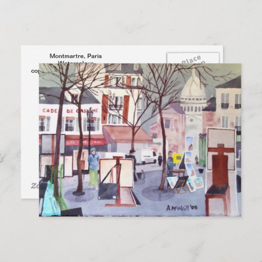 Carte postale Montmartre (Devant / Derrière)