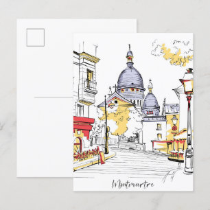 Carte Postale Montmartre Paris France Illustration Tourisme