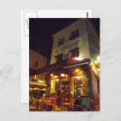 Carte Postale Montmartre, Paris la nuit (Devant / Derrière)
