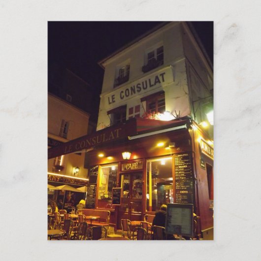 Carte Postale Montmartre, Paris la nuit (Devant)
