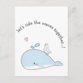 Carte Postale Montons des vagues ensemble de belles baleines Val (Devant)