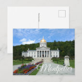 Carte postale Montpelier Vermont State House (Devant / Derrière)
